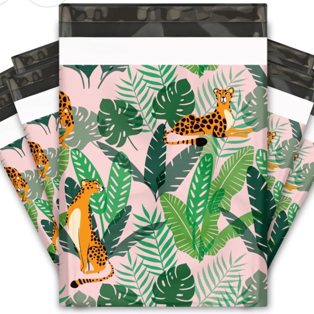 2 SETS LEFT🐆20 Designer pink cheetahs Poly Mailers - 10 x 13 inch